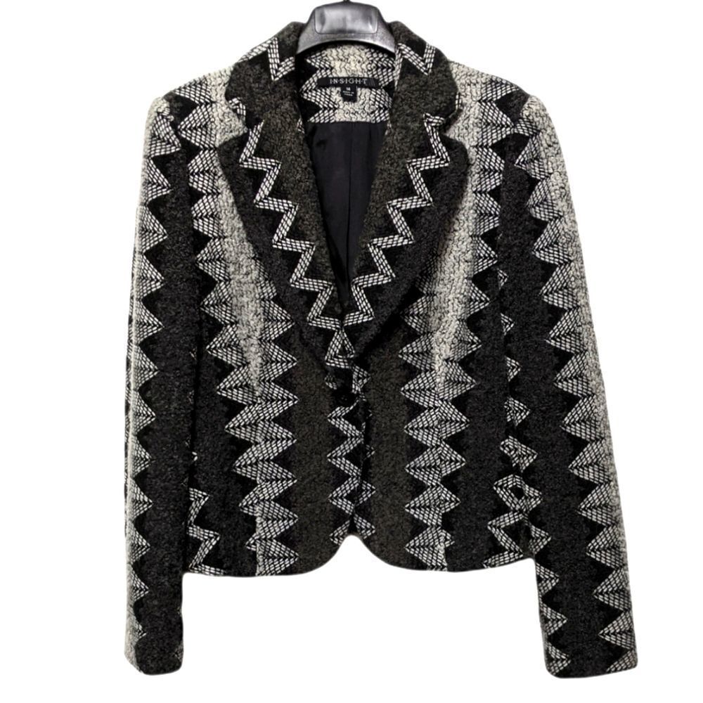 Insight Black and White Zigzag Blazer